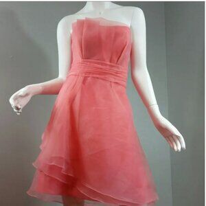 David's Bridal cocktail red pink dress Size 10
